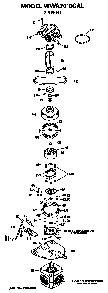 GE WWA7010GAL motor diagram