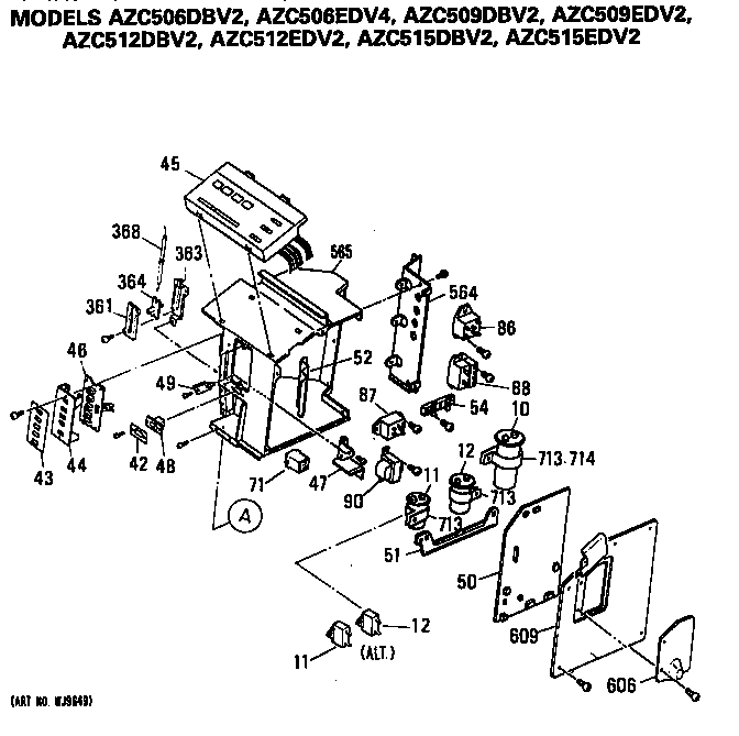 GE AZC506DBV2 control box diagram