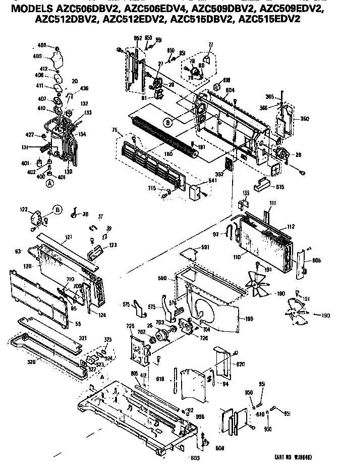 GE AZC506DBV2 chassis diagram