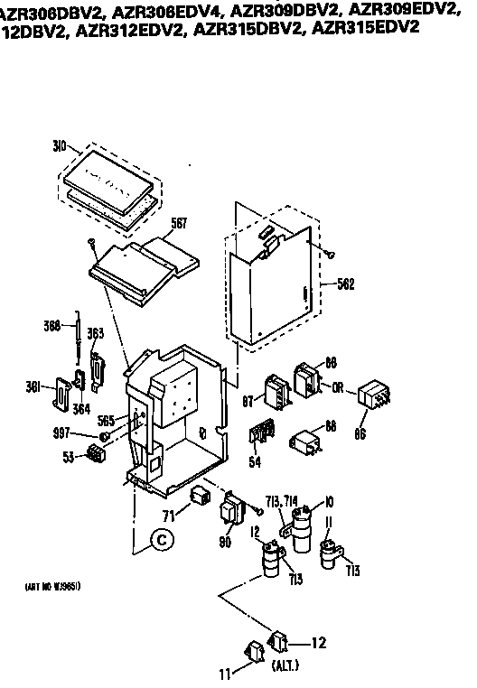 GE AZR315DBV2 control box diagram