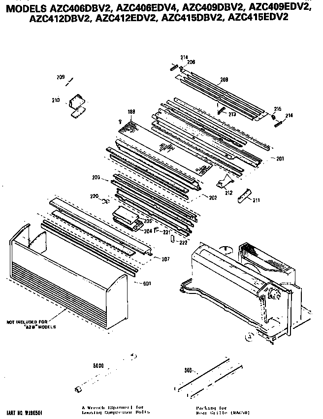 GE AZC415DBV2 grille diagram