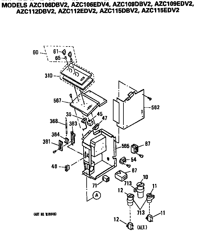 GE AZC109DBV2 control box diagram