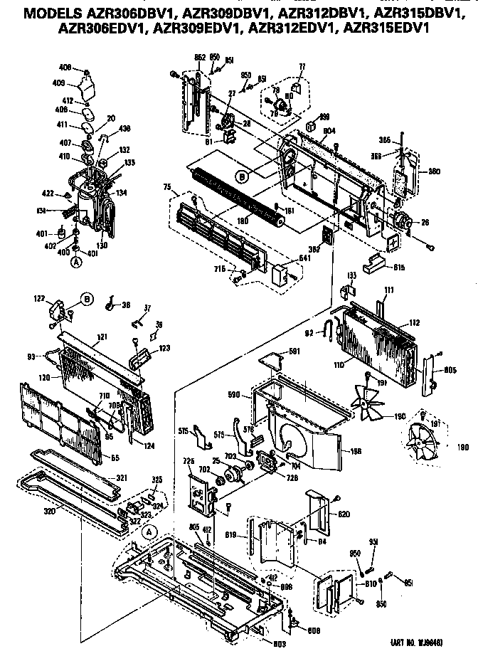 GE AZR306EDV1 chassis diagram