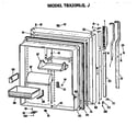 GE TBX22RLGRWH fresh food door diagram