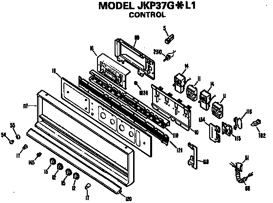 GE JKP37G0L1WG control diagram