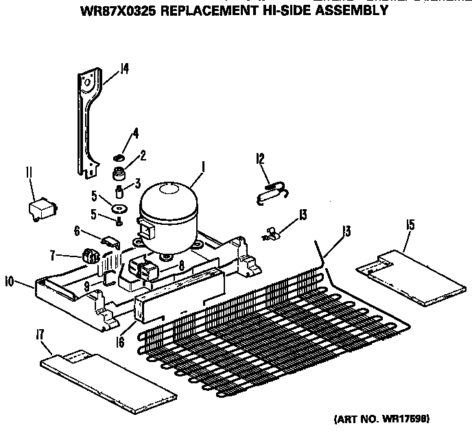 GE WR87X0325 unit parts diagram