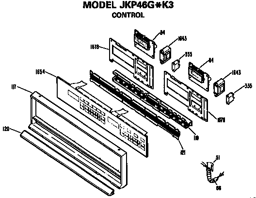GE JKP46G*K3 control diagram