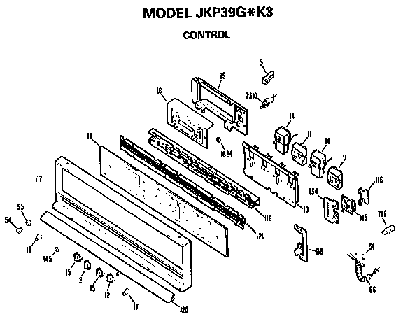 GE JKP39G*K3 control diagram