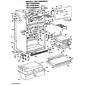 GE TBX17KMJRAD cabinet parts diagram