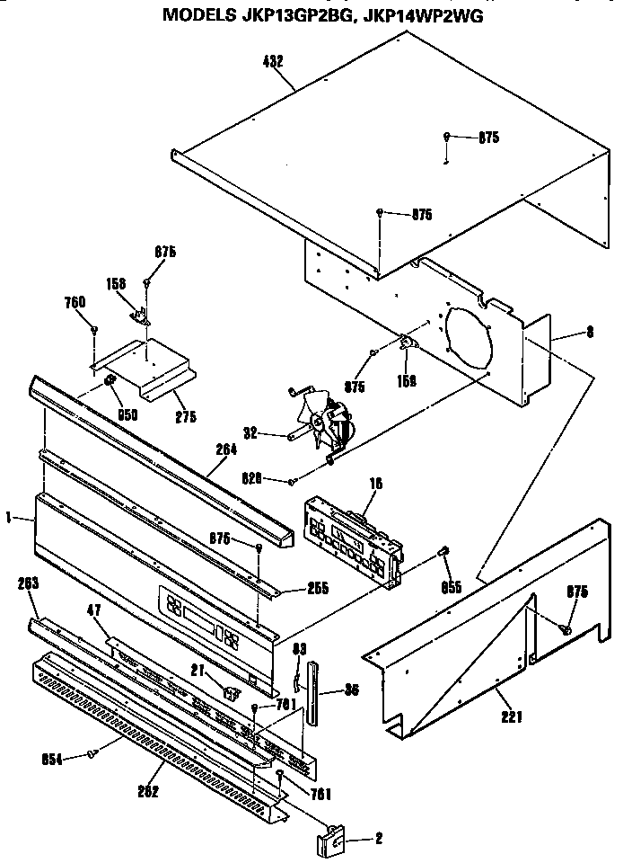 GE JKP13GP2BG control diagram