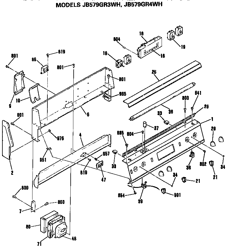 GE JB579GR3WH control diagram