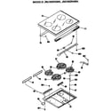 GE JB576GR4WH cooktop diagram