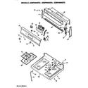GE JGBP30WEP3 control and cooktop diagram