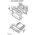 GE JGBS16GEP4 door & broiler assembly diagram