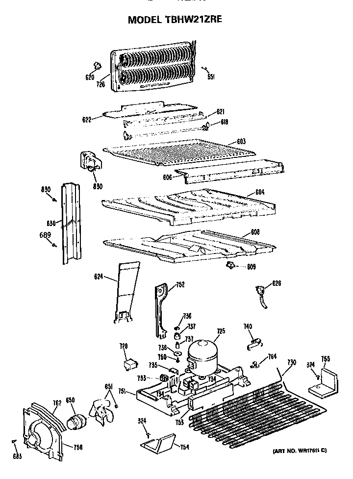 GE TBHW21ZRERWH unit parts diagram