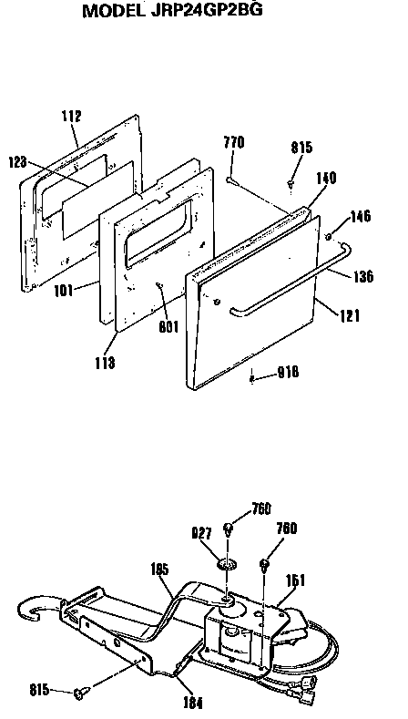 GE JRP24GP2BG door diagram