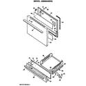 GE JGBS04GER2 door and broiler assembly diagram