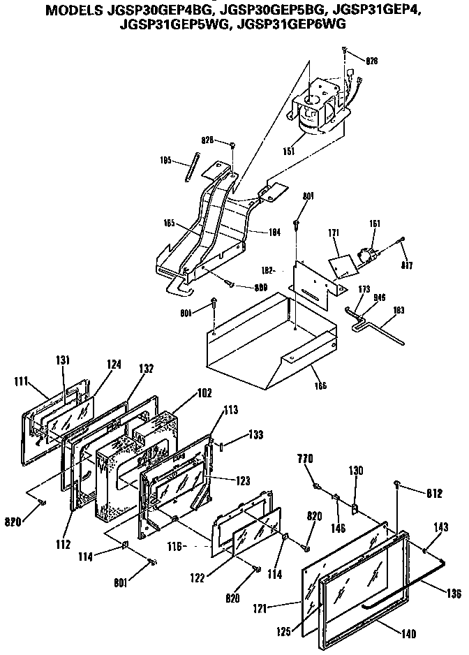 GE JGSP31GEP5WG door diagram
