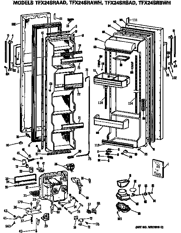GE TFX24SRAAD doors diagram