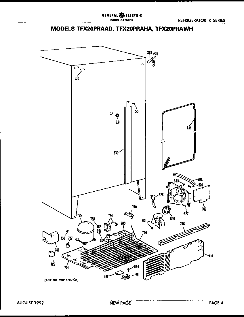 GE TFX20PRAWH unit diagram