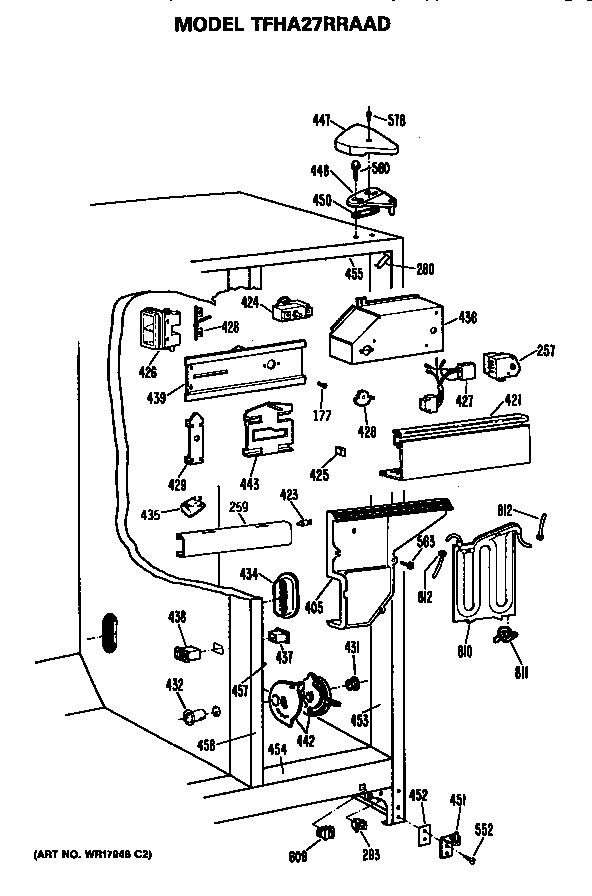 GE TFHA27RRAAD controls diagram