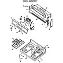 GE JGBP30GEP2 control and cooktop diagram