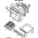 GE JGBP30GEP2 door and drawer diagram