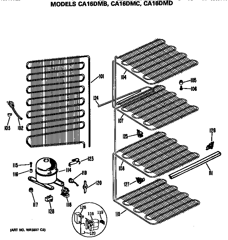 GE CA16DMB unit diagram