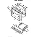GE JGBC12GEN2 door and broiler assembly diagram
