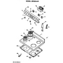 GE JBP22G*R1 cooktop/control diagram