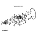 GE DDE5806MDL blower and drive diagram