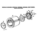GE DDE5806MDL drum and heater diagram