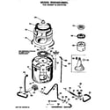 GE WWA8810MAL tub, basket and agitator diagram