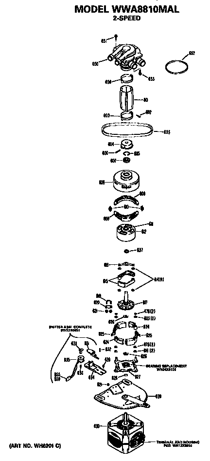 GE WWA8810MAL 2 speed motor diagram