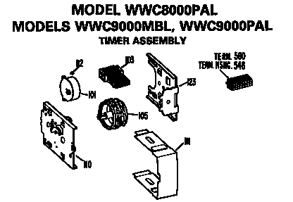 GE WWC9000MBL timer diagram