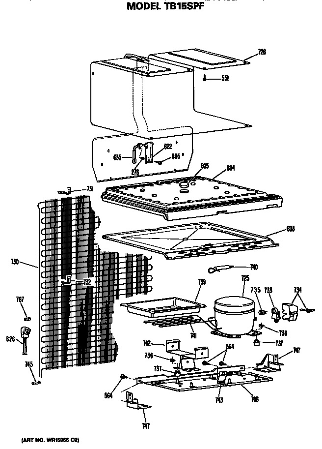 GE TB15SPFLAD unit diagram