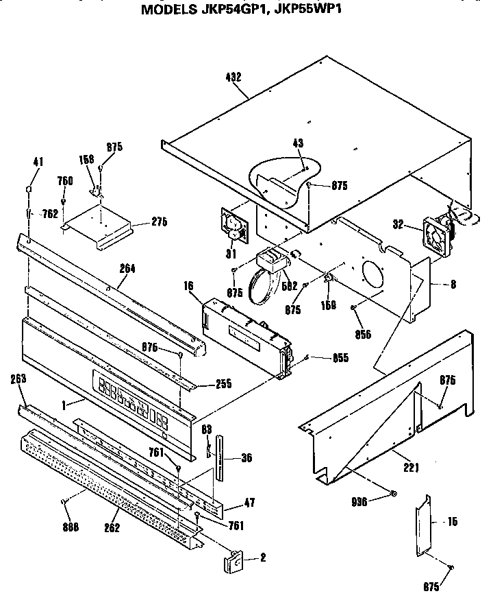GE JKP55WP1WG control diagram