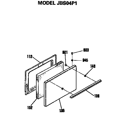 GE JBS04P1 door diagram