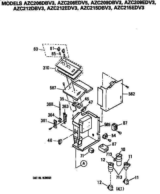 GE AZC212DBV3 control box diagram