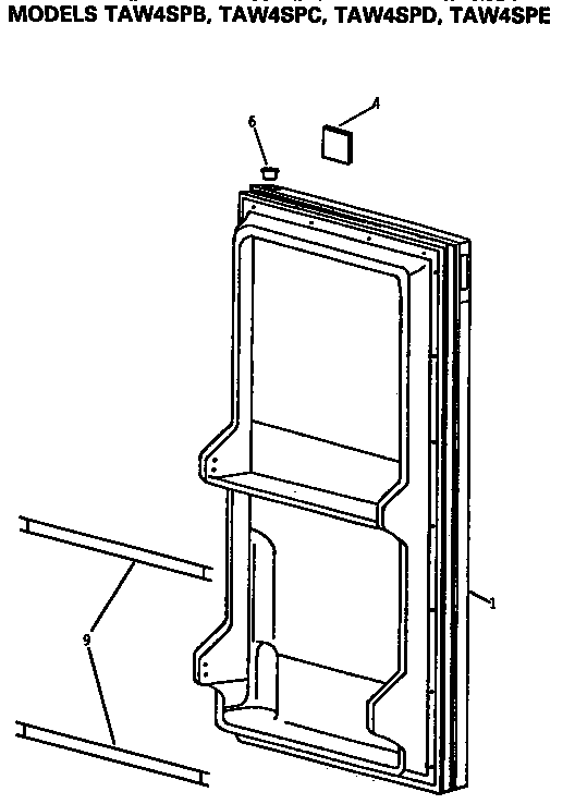 GE TAW4SPB door diagram