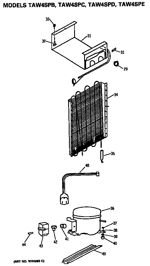 GE TAW4SPB unit diagram