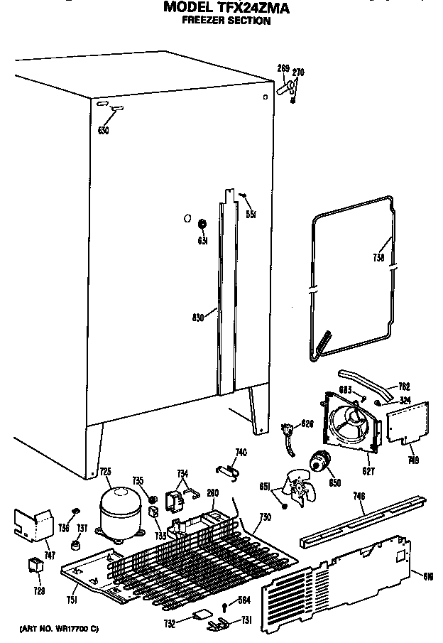 GE TFX24ZMA unit diagram