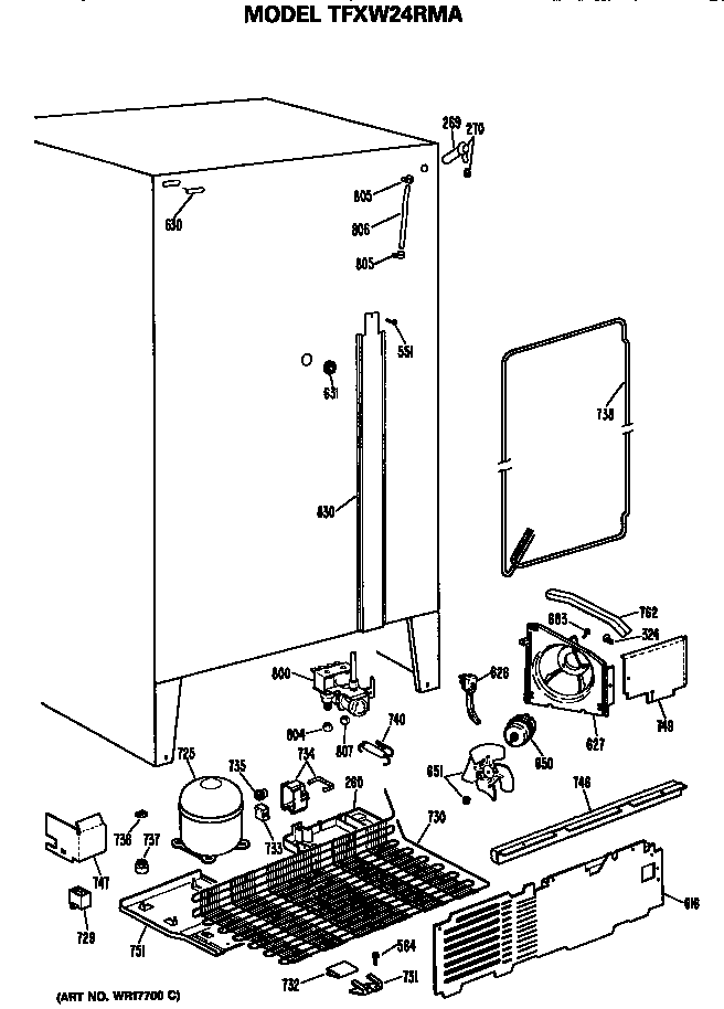 GE TFXW24RMA unit diagram