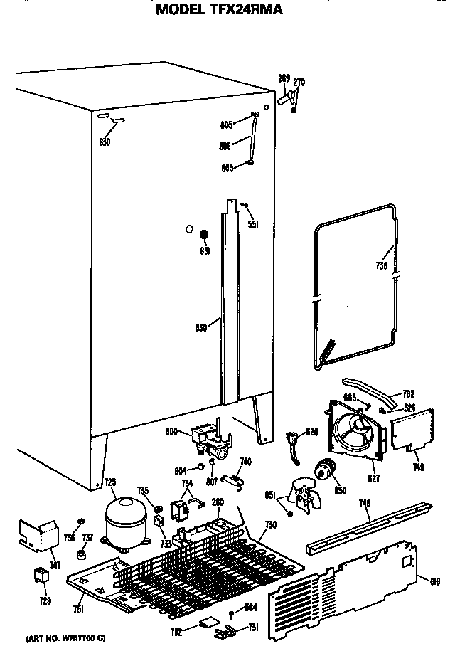 GE TFX24RMA unit diagram