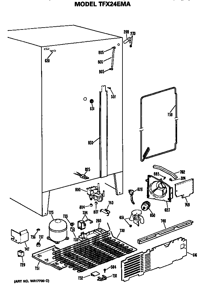 GE TFX24EMA unit diagram