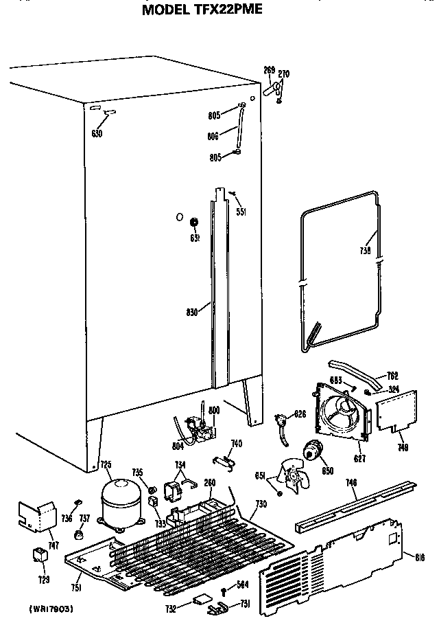 GE TFX22PME unit diagram