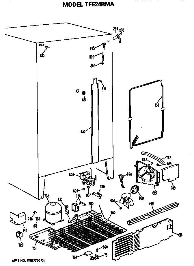 GE TFE24RMA unit diagram