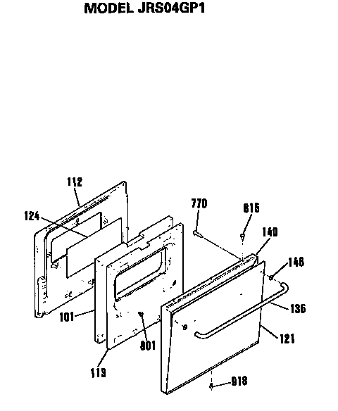 GE JRS04GP1 door diagram