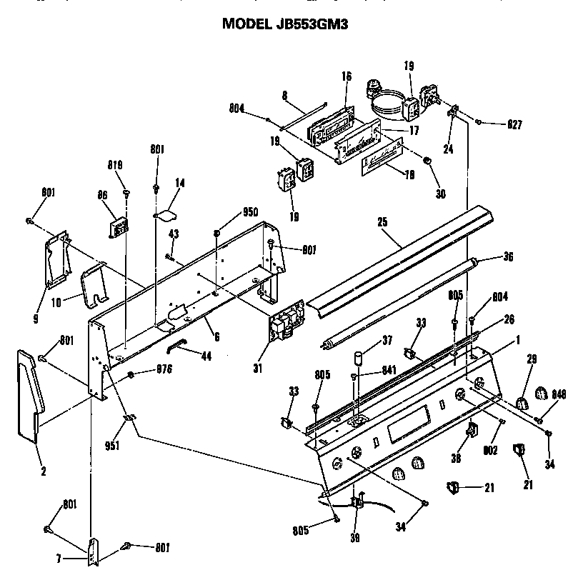 GE JB553GM3 control diagram