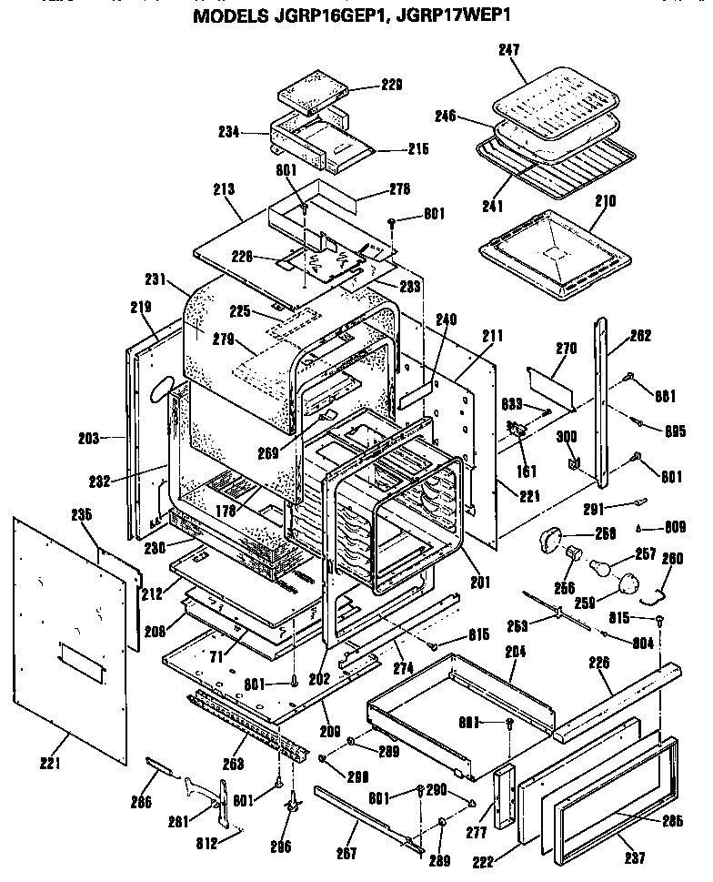 GE JGRP17WEP1WW oven diagram